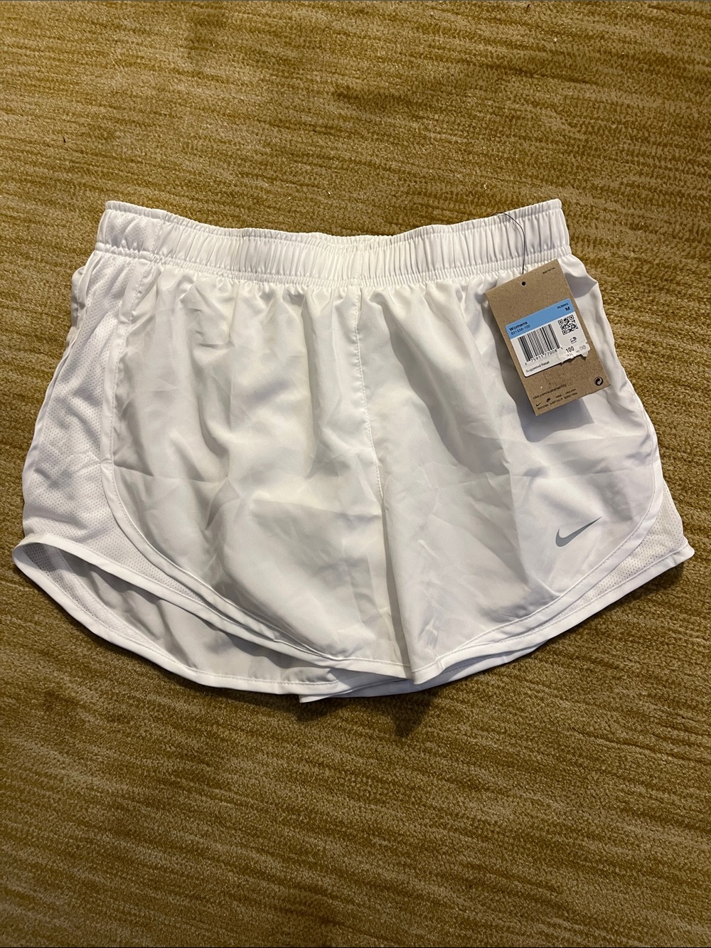 NWT Nike dri fit white running shorts